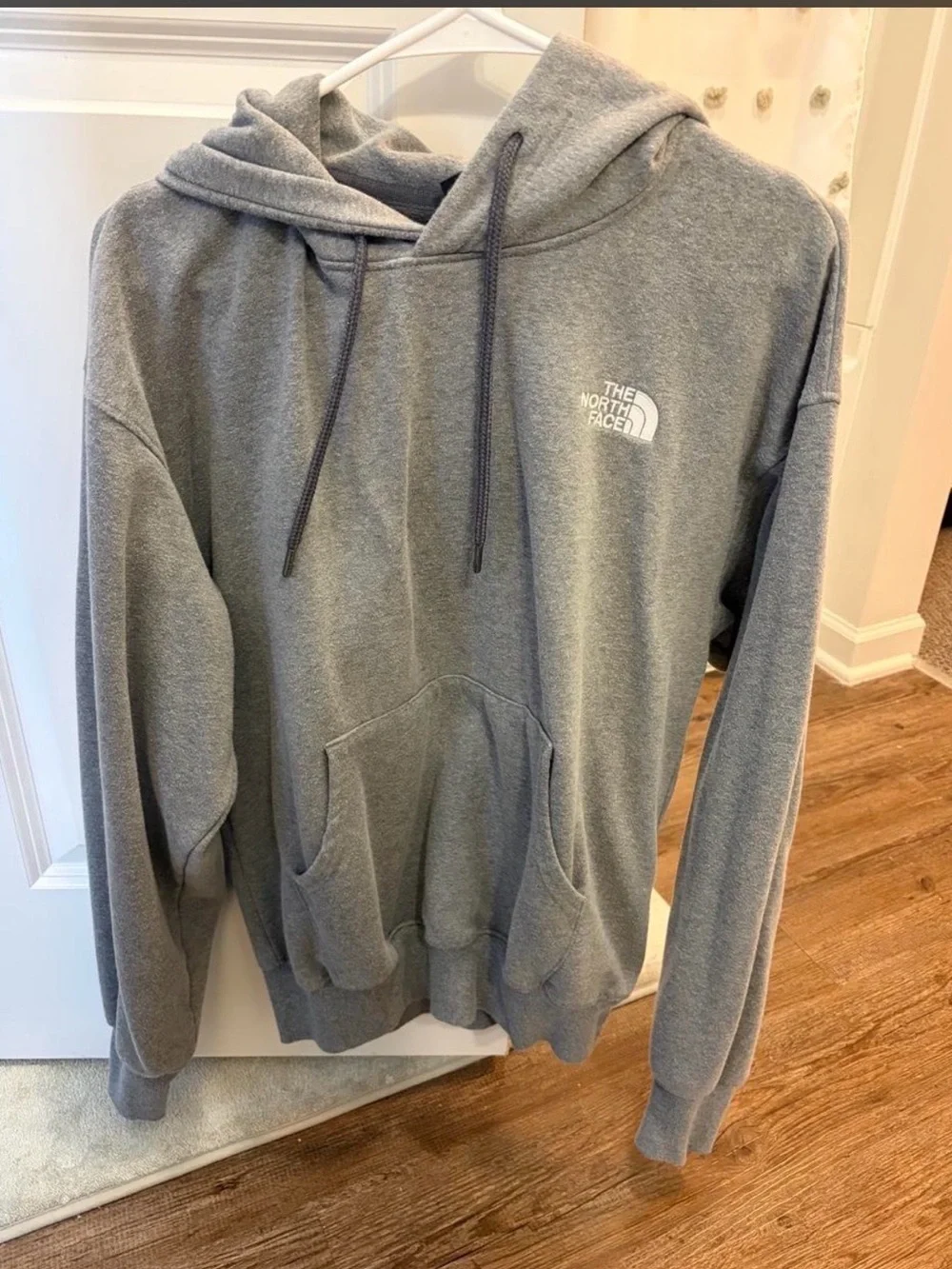 The North Face Gray Pullover Hoodie with Chest Logo